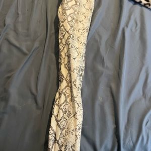 Snake skin leggings
